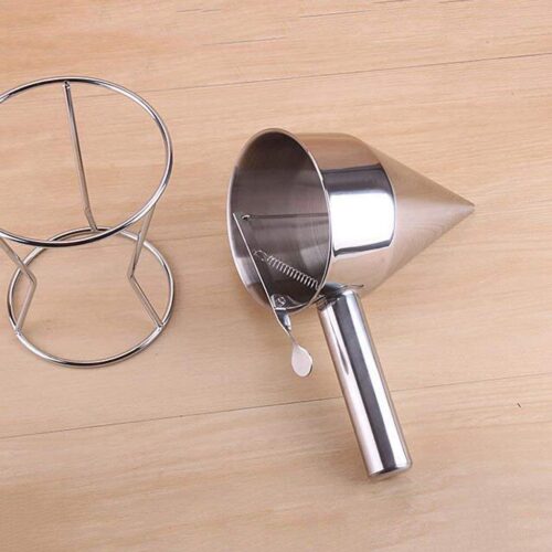 Funnel-and-Stand Metal Pouring Funnel