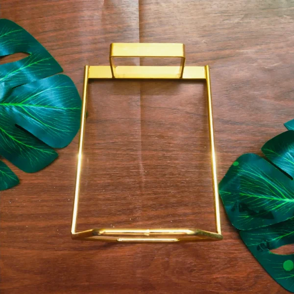 Gold Pillar Clock Stand