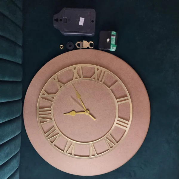 Roman Ring Clock Set Gold