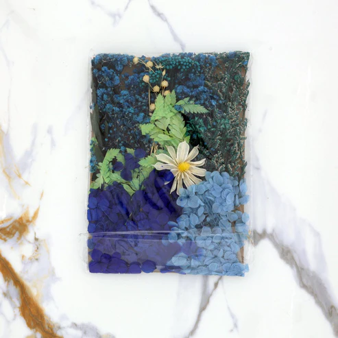 Dried Flower sheet card – Blue theme - 2